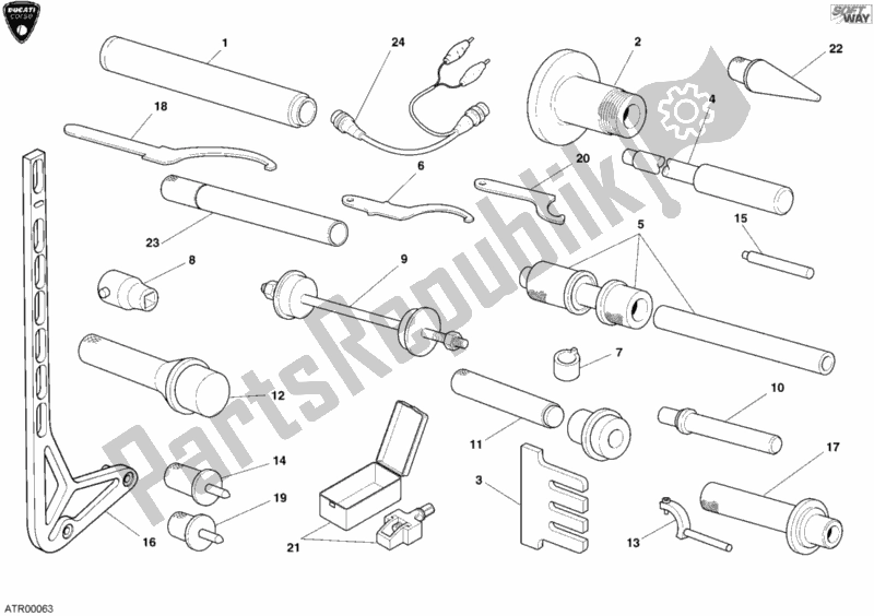 All parts for the Workshop Service Tools, Frame of the Ducati Superbike 998 RS 2003
